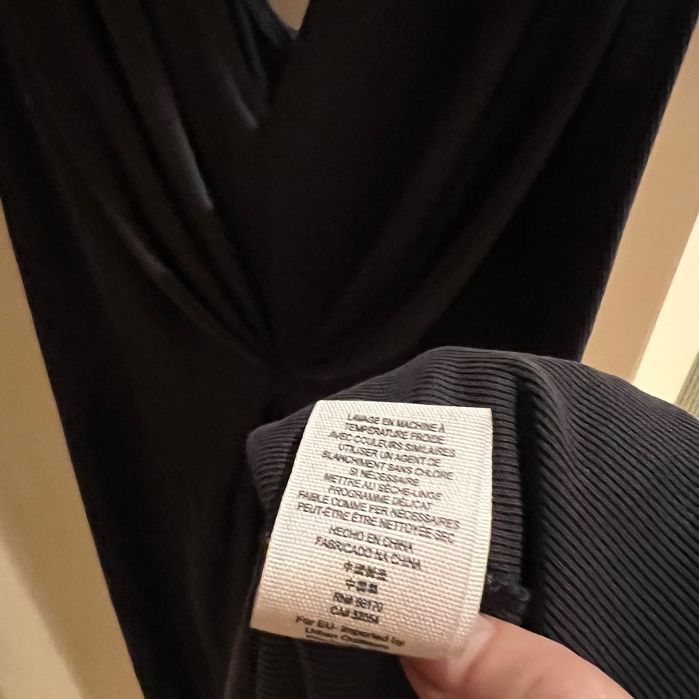 nwot Free people black/charcoal cinched maxi dress - Picture 9 of 10